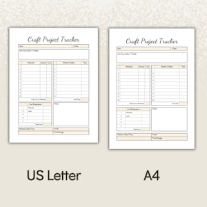 Printable Artisan Project Tracker, Craft Creation Planner, How to ...