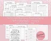 Book Review Journal Printable Bundle, Book Lover Reading Log, Challenge Tracker, Favorite Quotes, Gift for Bookworm, A4, US Letter, PDF
