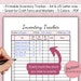 Inventory Tracker Printable, In-person Stock Tracking Sheet for Small ...