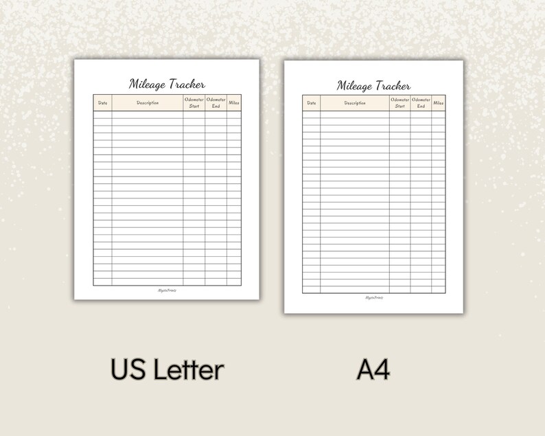 Distance Tracker Fill In Mileage Tracker Printable, Travel Distance Logbook, Business Miles Log ...