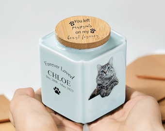 Urna per animali domestici personalizzata / Regalo commemorativo per cani / Regalo commemorativo per animali domestici / Regalo commemorativo per gatti / Urna per cremazione / Urna personalizzata con nome / Regali per la perdita di un animale domestico