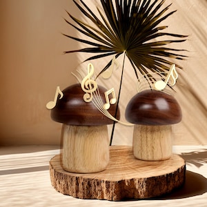 Geburtstagsgeschenk Pilz simulierte hölzerne Spieluhr Pilz Kinder Holz Spieluhr Jahrestag Einzigartige Geschenk Spieluhr für Mutter Kind Her