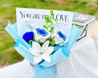 Handcrafted Crochet Flower Bouquet - Perfect for Mother’s Day / Graduation Gift Amazon.com: YSHomy Crochet Flowers, Crochet Flower Bouquet  main image 3