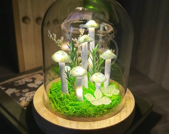 Birthday gift  Enchanting Mushroom Lamp:Custom Handcrafted Fairy Light for Cozy Nights | Unique Decor Accent for Nature Lovers | Home Decor