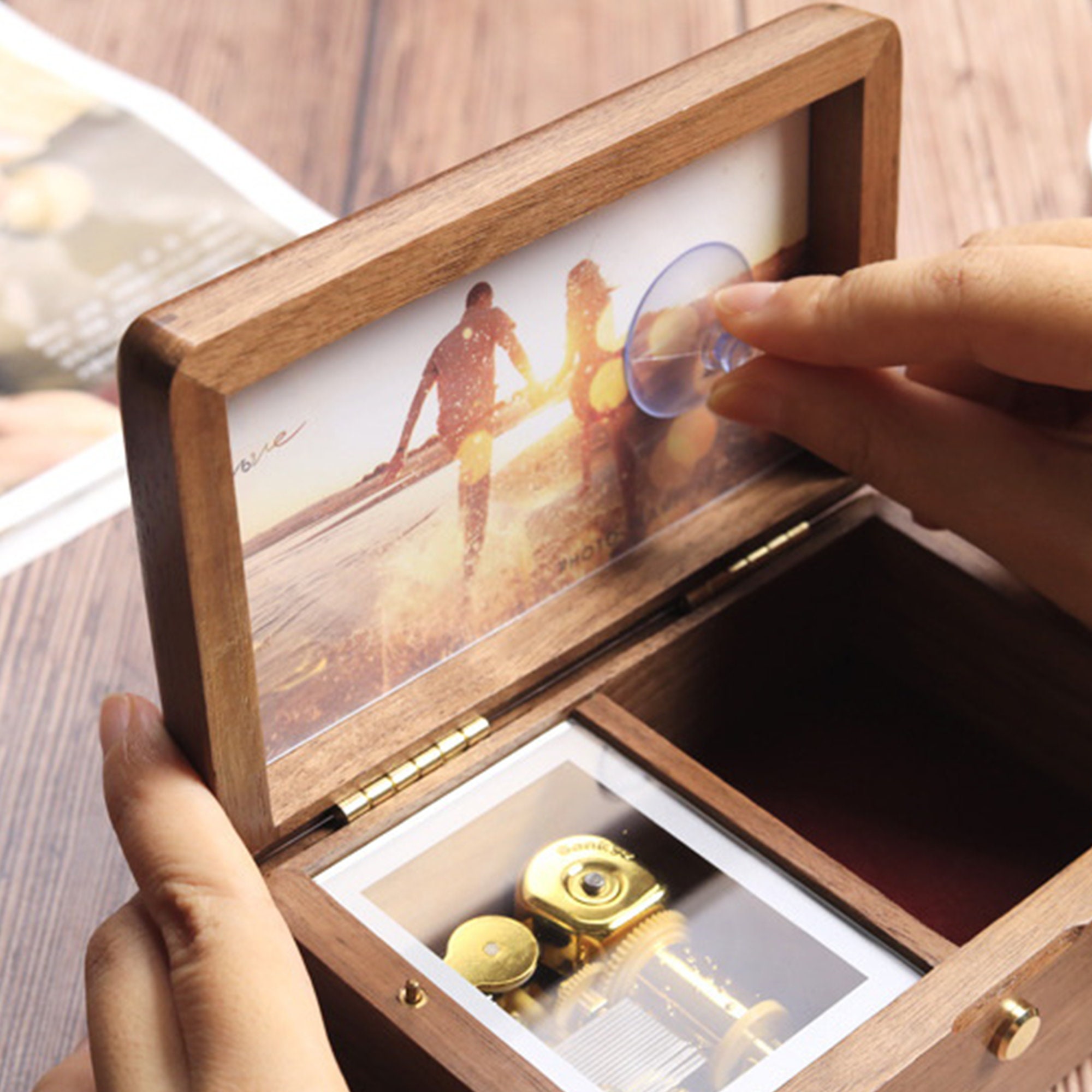 Printing Photo Wooden Jewelry Box Custom Music Box Vintage Etsy UK