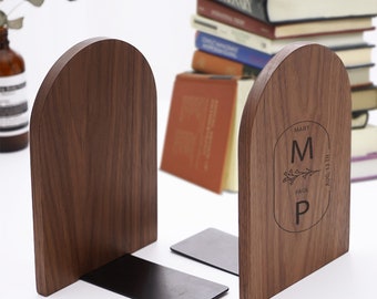 Father's Day Handmade Vintage Wood Bookend – Minimalist Design, Personalized Gift, Anime & Office Organizer, Birthday / Housewarming Gift