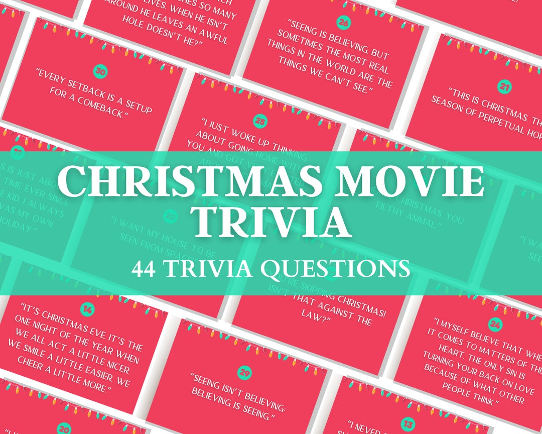Christmas Movie Trivia 44 Fun Film Quiz Questions Printable Christmas Party Game Name The Quote