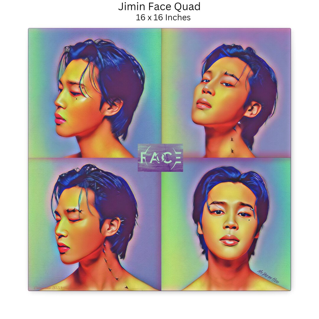 Jimin, BTS Jimin Wall Art, Jimin Face Canvas Print, Jimin Painting, BTS