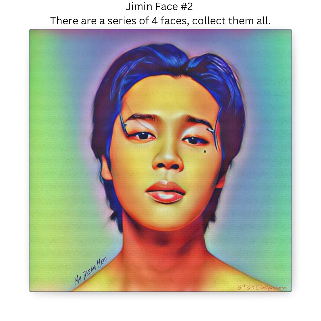 Jimin, BTS Jimin Wall Art, Jimin Face Canvas Print, Jimin Painting, BTS