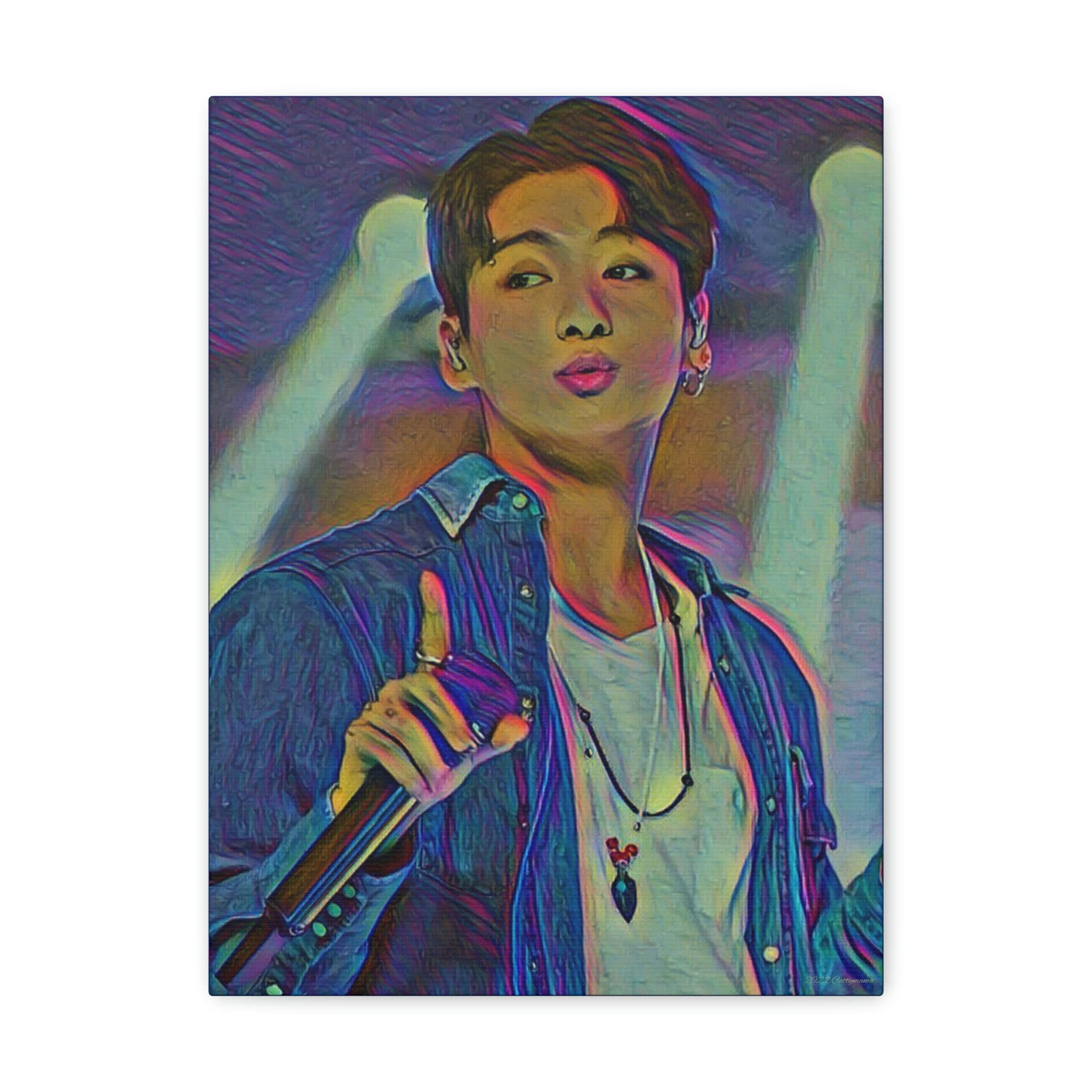 Jungkook, BTS Jungkook Wall Art Canvas, Jungkook Painting, BTS Art