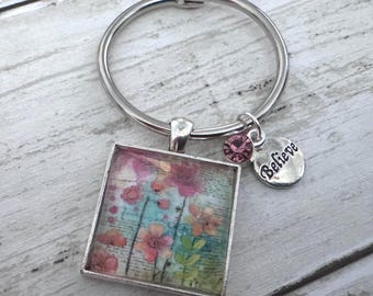 Rainbow Floral Thread Keep / Floss Ring