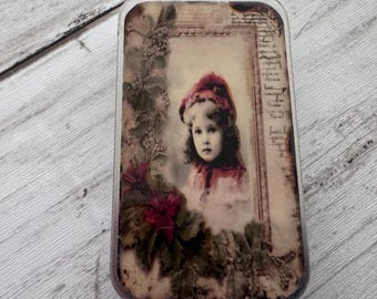 Magnetic Needle Tin -  Vintage Style "Mother's Day"  - Victorian Needle Keeper