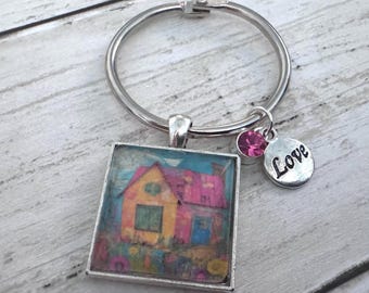 Whimsical House Thread Keep / Floss Ring