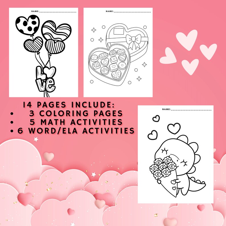 Valentines Day Printable Activities for Kids Valentine Stations
