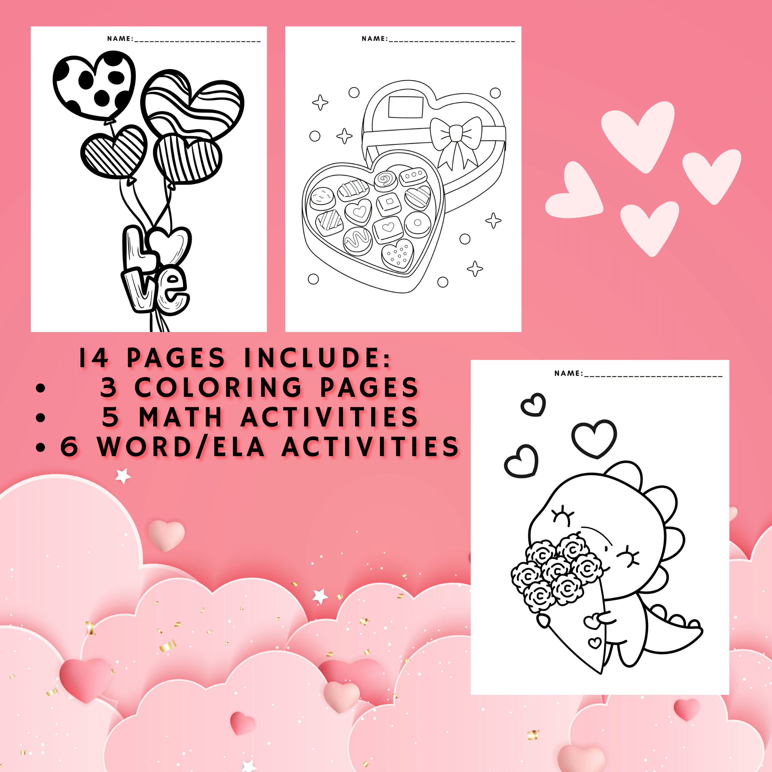 Valentines Day Printable Activities for Kids Valentine Stations