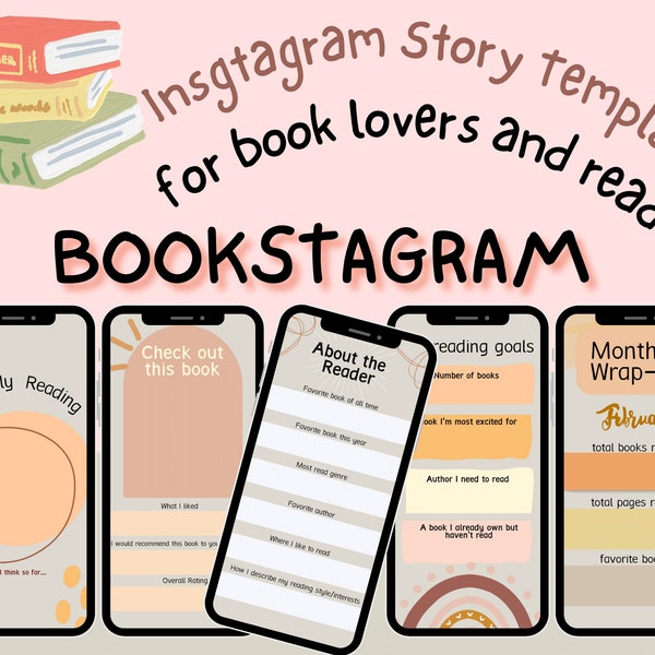 42 Instagram Story Templates Bookstagram Books Templates Reader Instagram Backgrounds for Story Wallpapers for Readers Insta Books