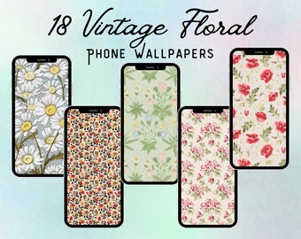 Phone Background Vintage Floral Phone Wallpapers Flowers Phone Screen Instagram Story Backgrounds Cottagecore Aesthetic Phone Theme