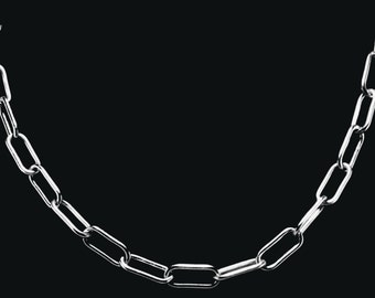 Büroklammer-Halskette aus 304 Edelstahl – Sie wählen Ihre perfekte Länge und Verschluss – Layering-Halskette – Unisex – klobige Kette – läuft nicht an