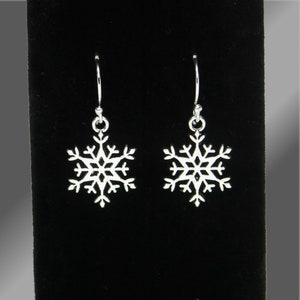 Sterling Silver Snowflake Earrings - Etsy