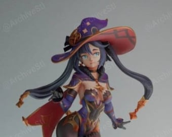 Games character design, The Genshin Mona girl Statue 3d Model 3d Printer stl files