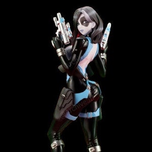 Domino Girl Statue 3d Model 3d Paint 3d Printer stl files