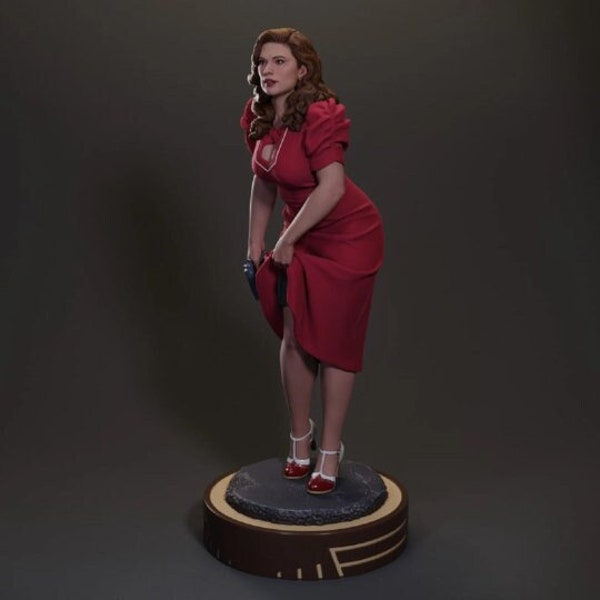 Peggy's Secret  Agent Carter MARVEL  figure statue 3d printer stl files