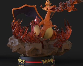 Charizard pokemon Statue Figure 3d Model 3d Printer 3d stl files