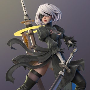 Yorha 2B Nier Automata- 3d model figure ( STL file)