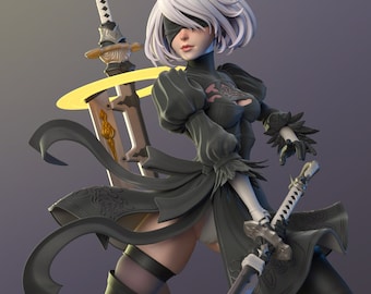 Yorha 2B Nier Automata- 3d model figure ( STL file)
