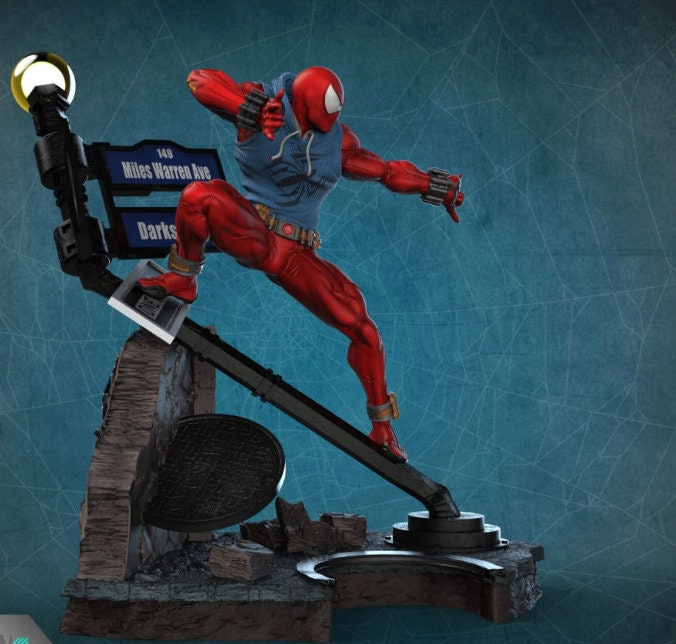 Spiderman Statue 3d Model 3d Paint 3D Stl Files - Etsy