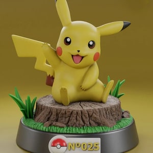 Pikachu STL File 3D Model Figure