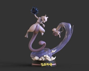 Mewtwo pokemon Statue 3d Model 3d Printer stl files
