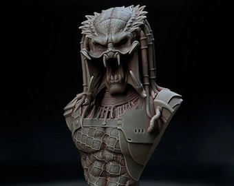 Predator Bust Statue 3d Model 3d Printer stl files