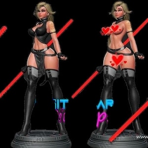 Sith Girl nsfw sexy naked Statue 3d Model 3d Printer stl files
