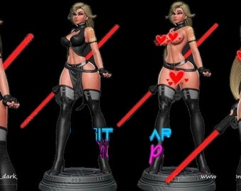 Sith Girl nsfw sexy naked Statue 3d Model 3d Printer stl files