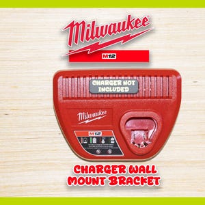 Milwaukee M12 Charger Wall Mount Bracket – Workshop Organizer for Clean & Easy Charging