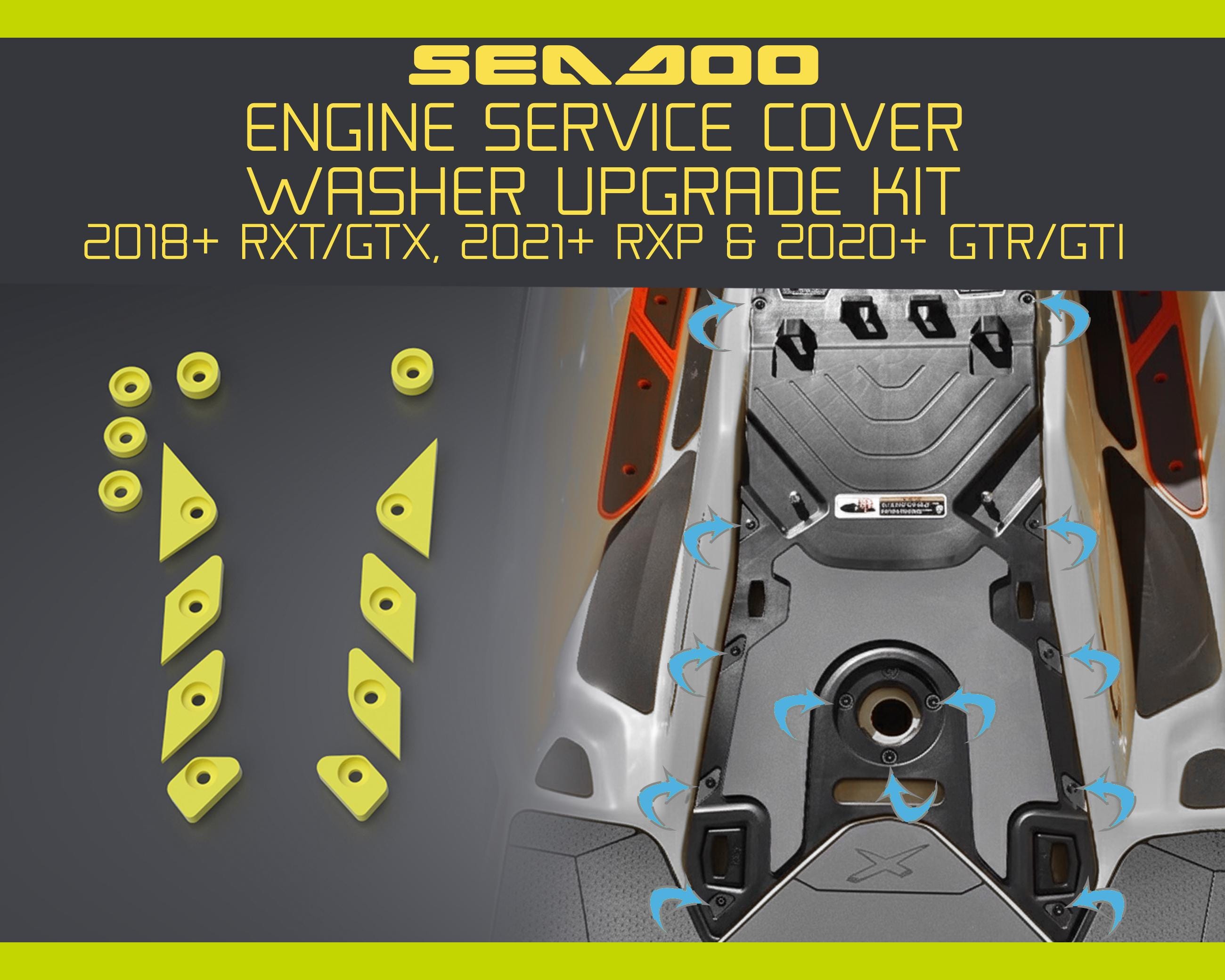 Seadoo Engine Cover Washer Upgrade Kit, 3D Printed, Durable