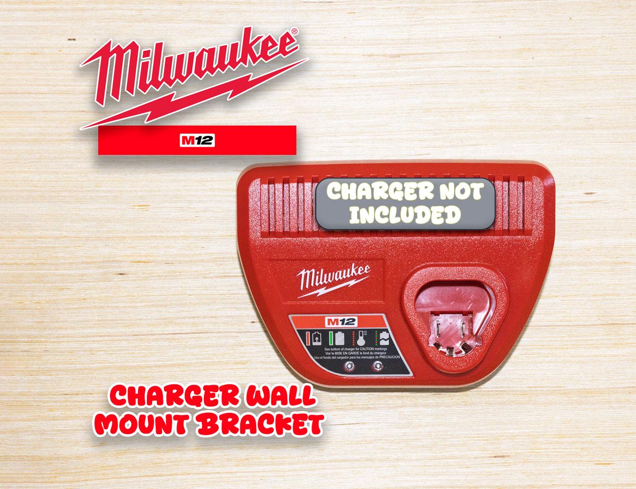 Milwaukee M12 Charger Wall Mount Bracket – Workshop Organizer for