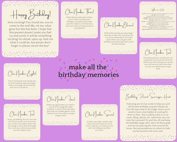 Birthday Present Scavenger Hunt