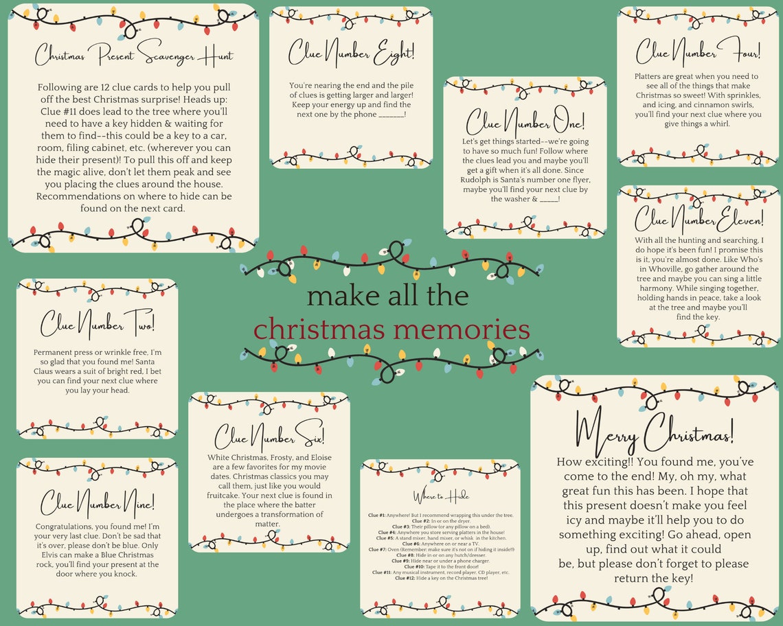 Christmas Present Scavenger Hunt - Etsy