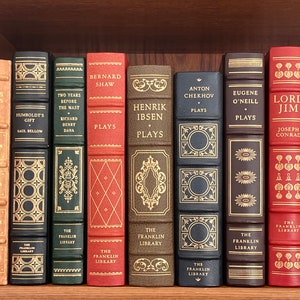Vintage Full Leather Classics, 1977-1983, Gilded Franklin Library Collectors Edition Books, Individual Titles with Conditions in Description