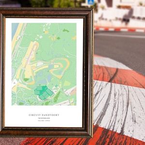 Formule 1 Zandvoort Circuit Print| F1 Circuit Poster | Formule 1 poster| F1-circuit | F1-racepresent | Formule 1 Present | F1-poster