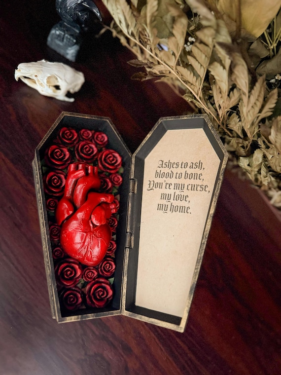 Coffin With Heart Box – Gothic Valentine, Anniversary Gift