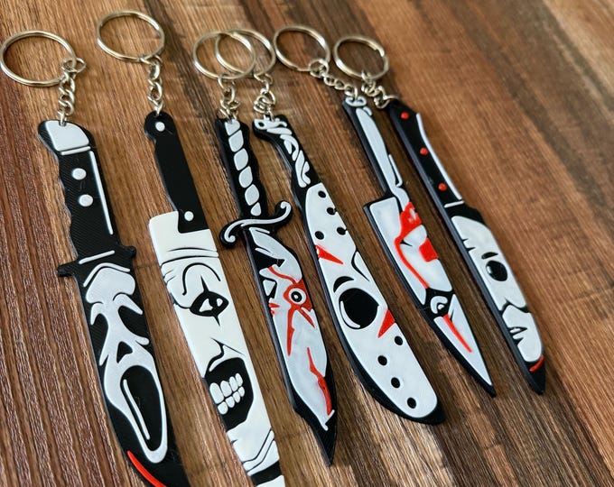 Horror Characters Weapons Keychains