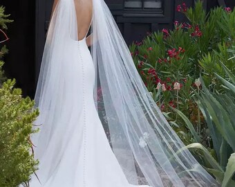 Bridal Wings Veil 2pc Cape for Wedding Dress