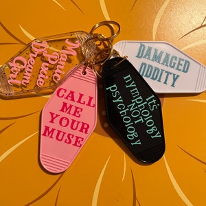 4pk. Nymphology Motel Keychains