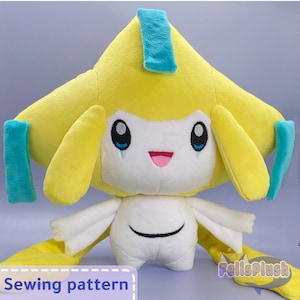 Jirachi plush Sewing Pattern PDF Instructions - Embroidery files included