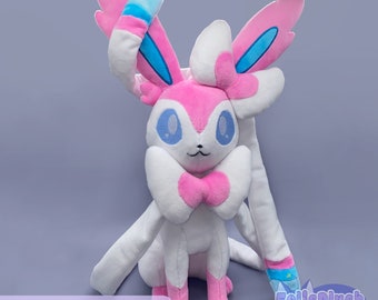 Sylveon plush Sewing Pattern PDF Instructions - Embroidery files included