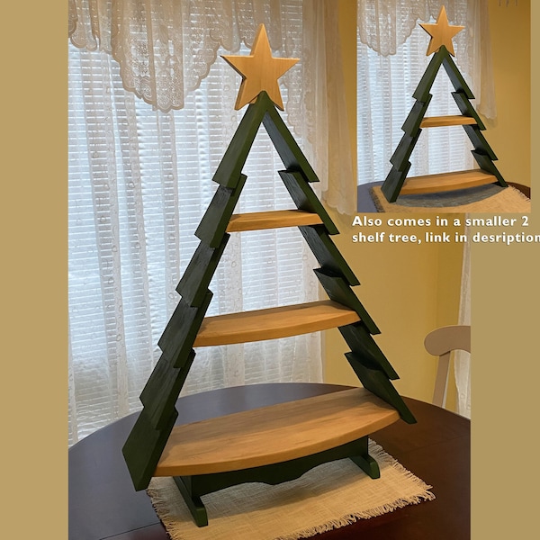 Christmas Tree Shelf - Free Standing with Removable Star