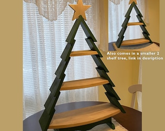 Christmas Tree Shelf - Free Standing with Removable Star - Tree Shelf